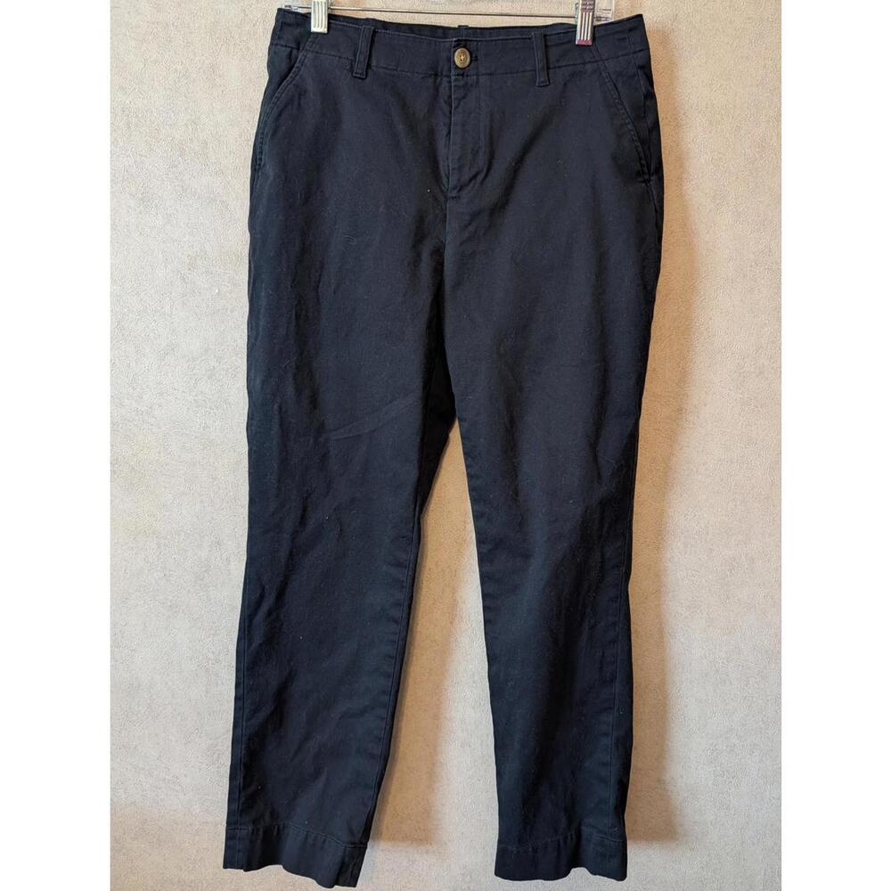 BROOKS BROTHERS black slim straight cotton work pants sz 10